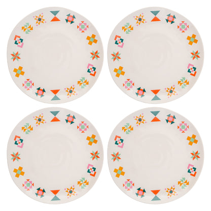 Quilt Blocks Melamine Dinner Plates