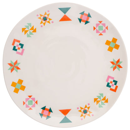 Quilt Blocks Melamine Dinner Plates