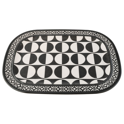 Retro Dot Melamine Serving Tray