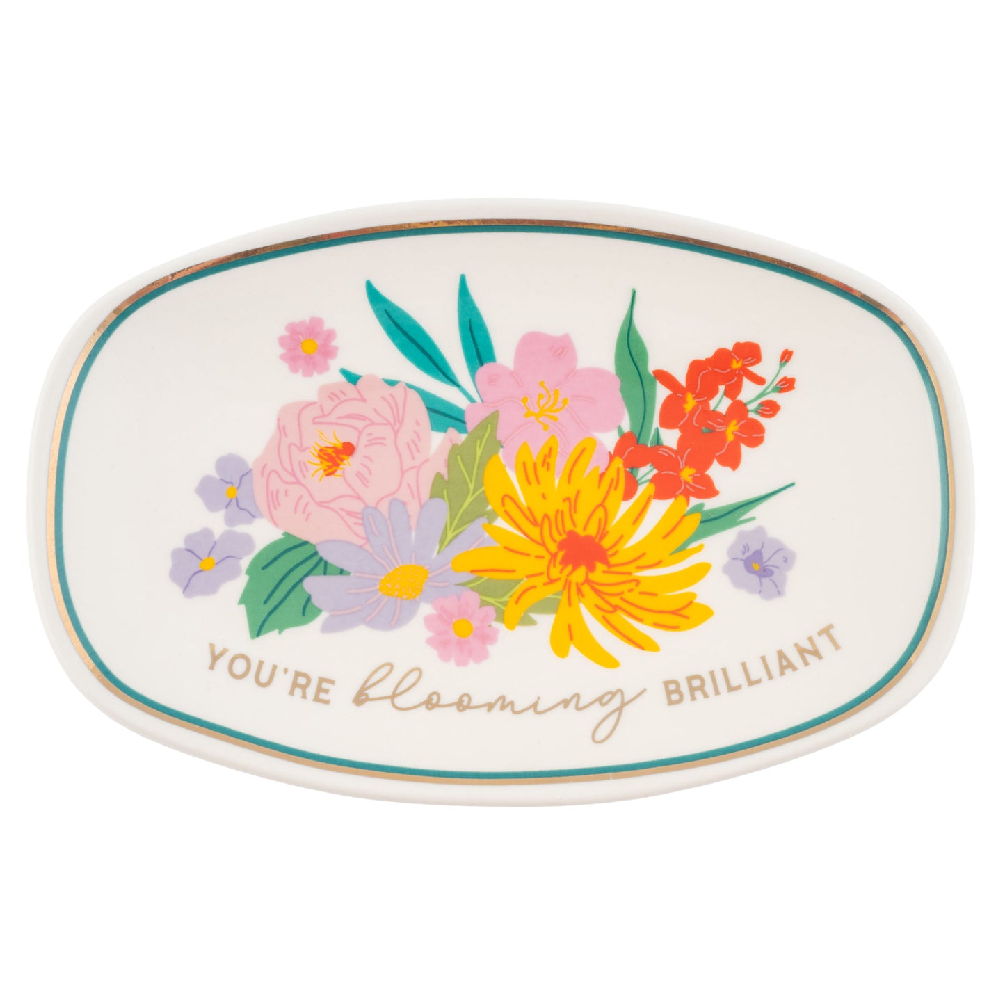 Blooming Oval Trinket Tray
