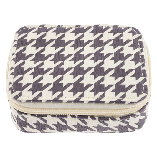 Houndstooth Travel Pill Case