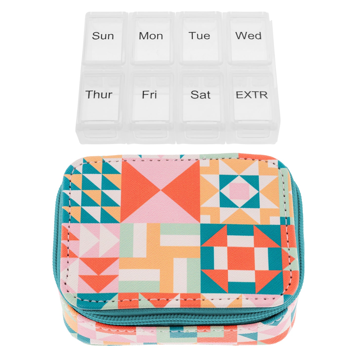 Quilt Blocks Travel Pill Case