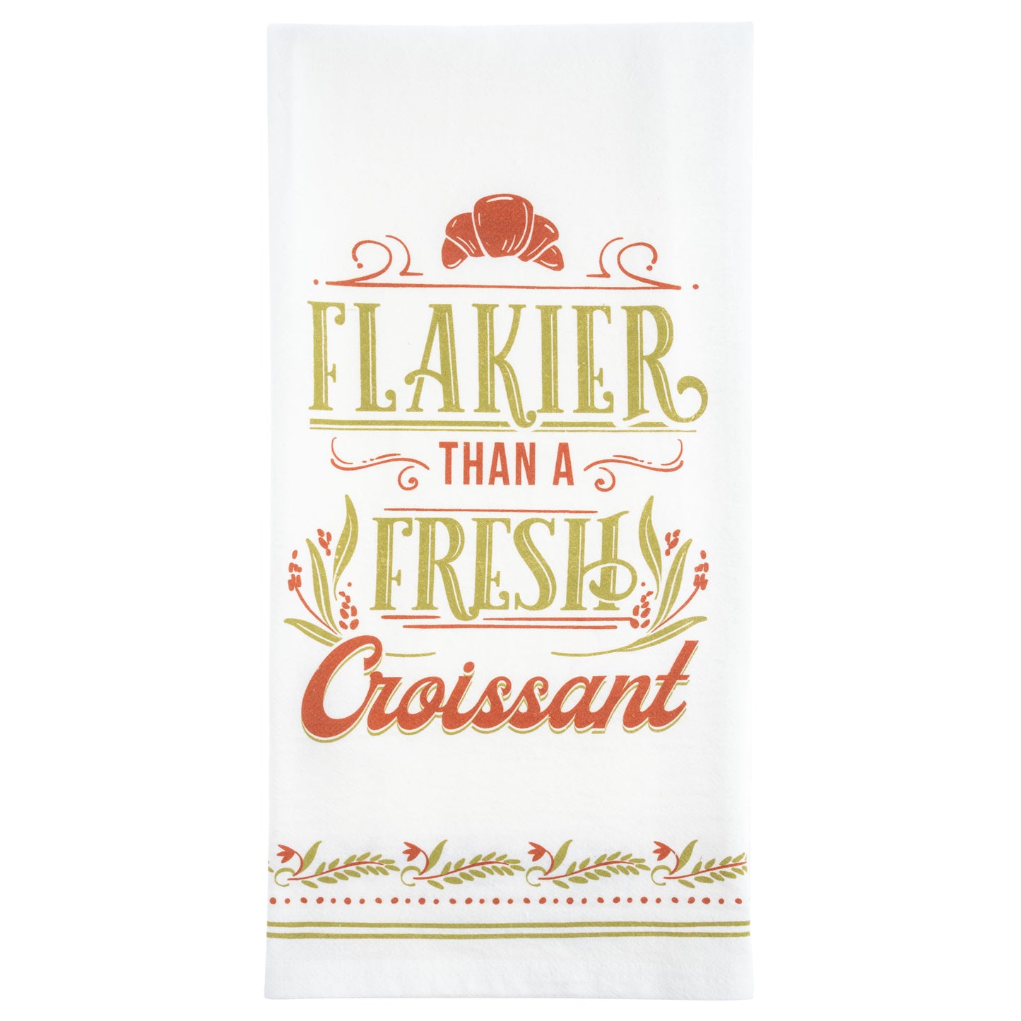 Croissant Cheeky Flour Sack Tea Towels