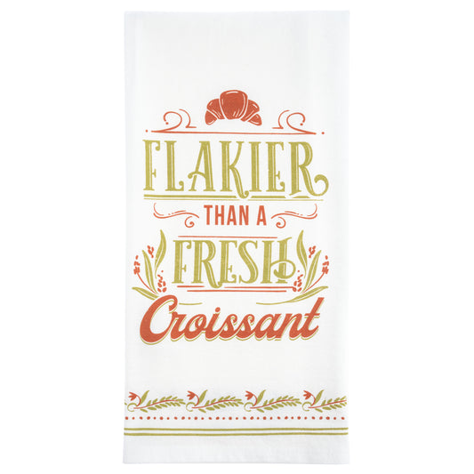 Croissant Cheeky Flour Sack Tea Towels