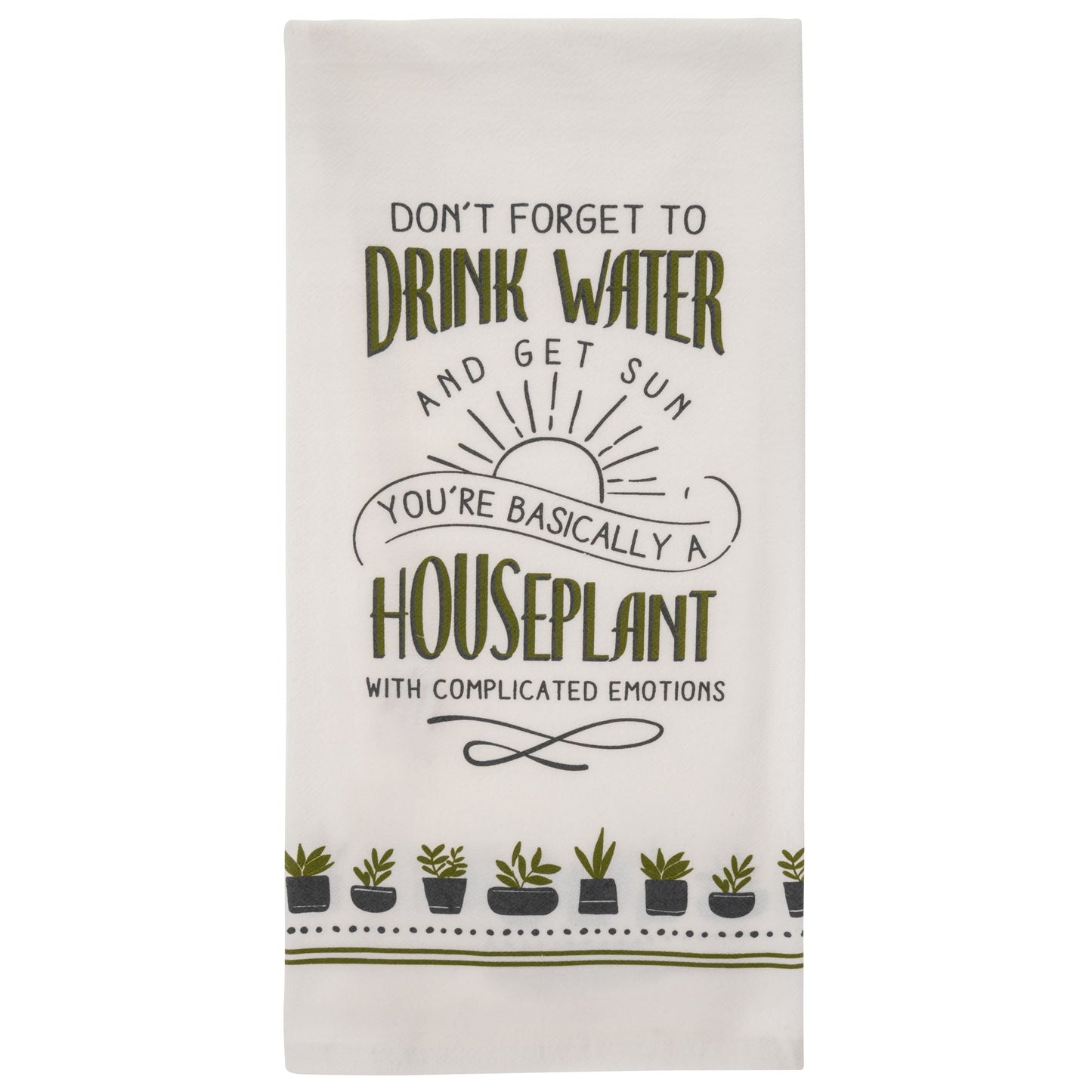 House Plant Cheeky Flour Sack Tea Towel