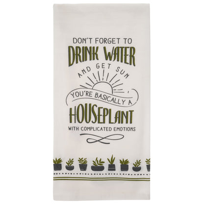 House Plant Cheeky Flour Sack Tea Towel