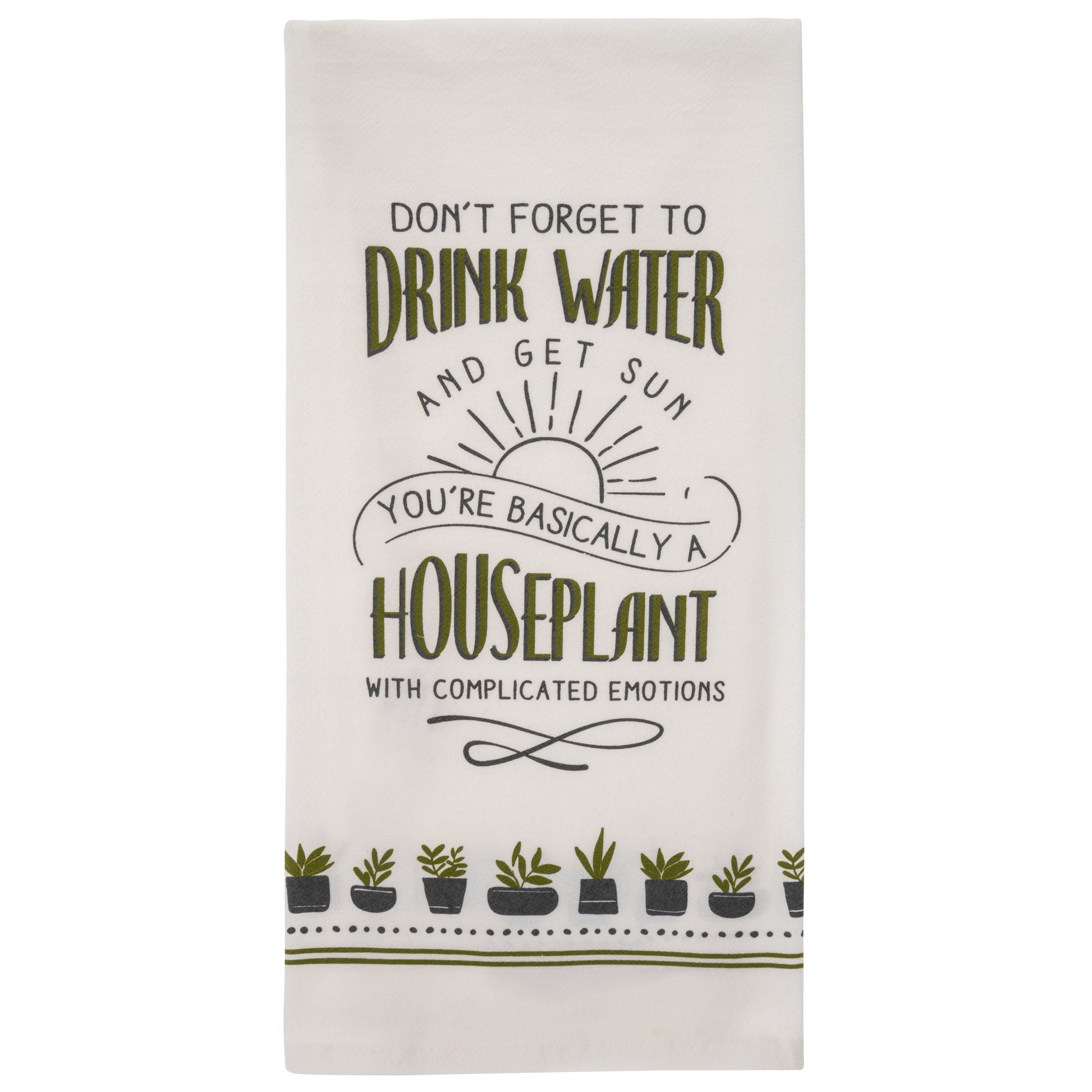 House Plant Cheeky Flour Sack Tea Towel