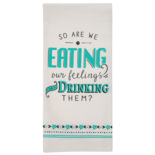 Eating Our Feelings Cheeky Flour Sack Tea Towel