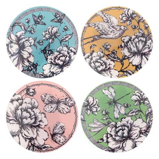 Austen Acrylic Coasters set of four view. 