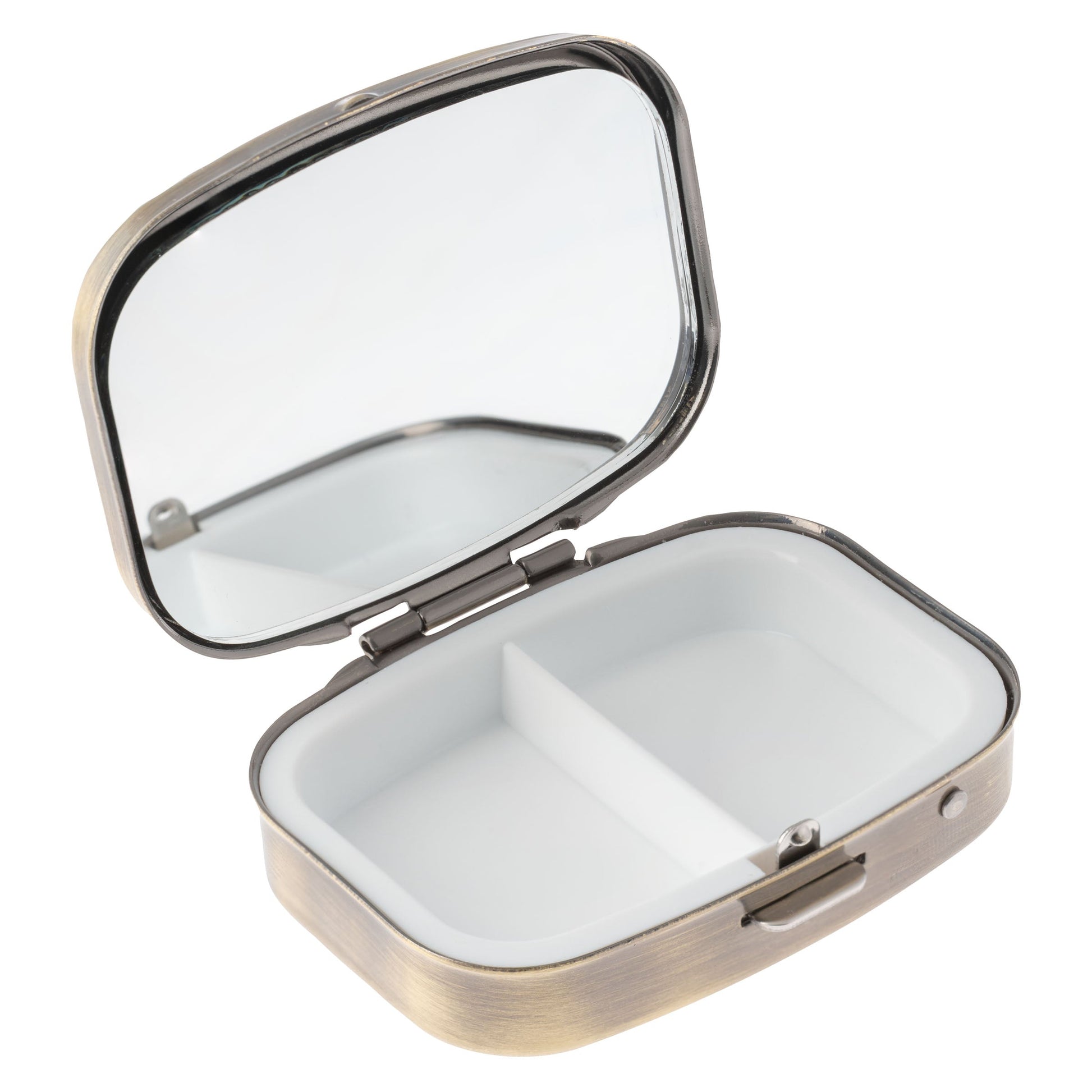 Small Metal Pill Case-Chill Pill open view. 