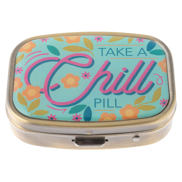 Chill pill small metal pill case