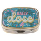 Daily dose small metal pill case