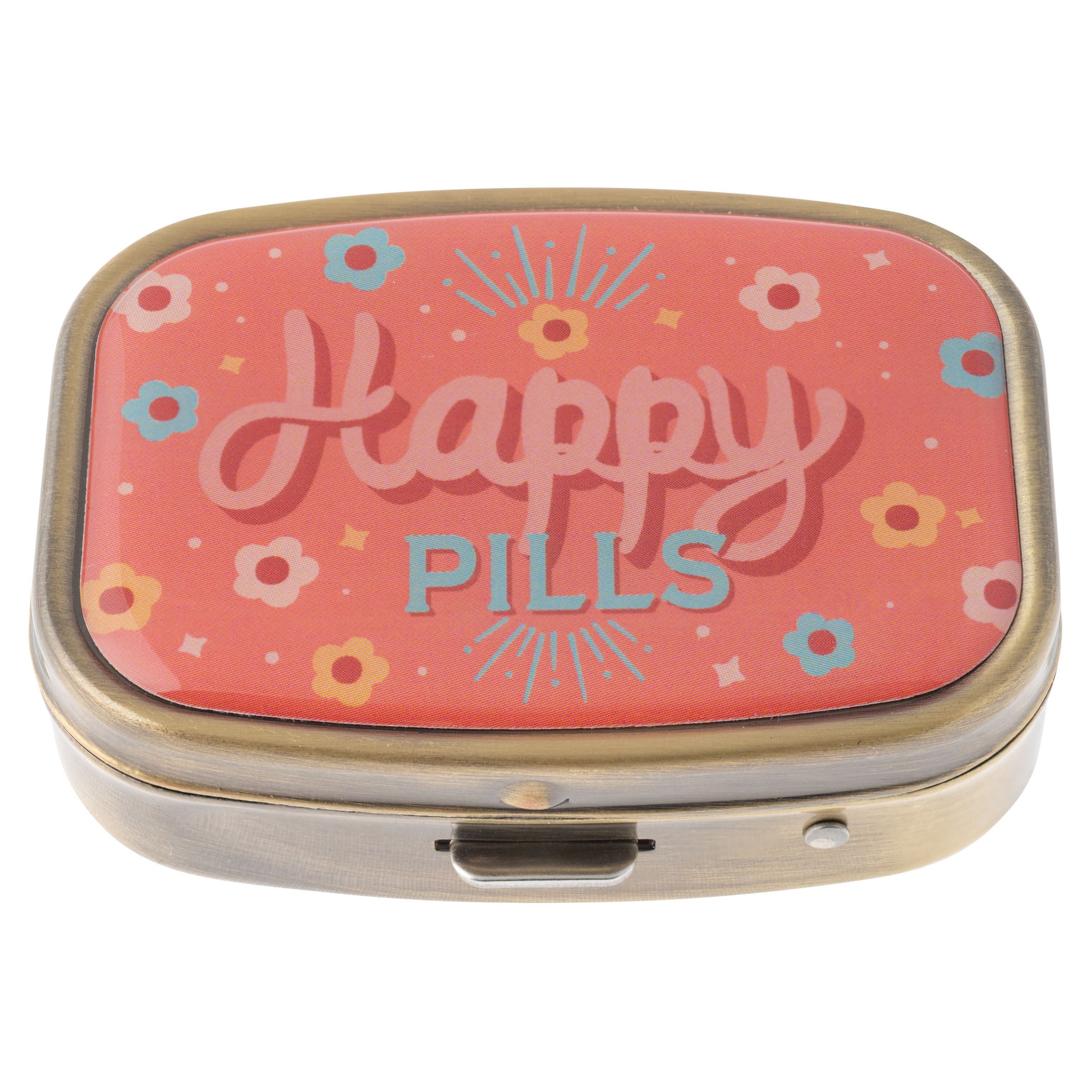 Small Metal Pill Case-Happy Pills