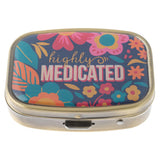 Highlighted medicated small metal pill case