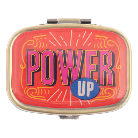 Power Up Small Metal Pill Case