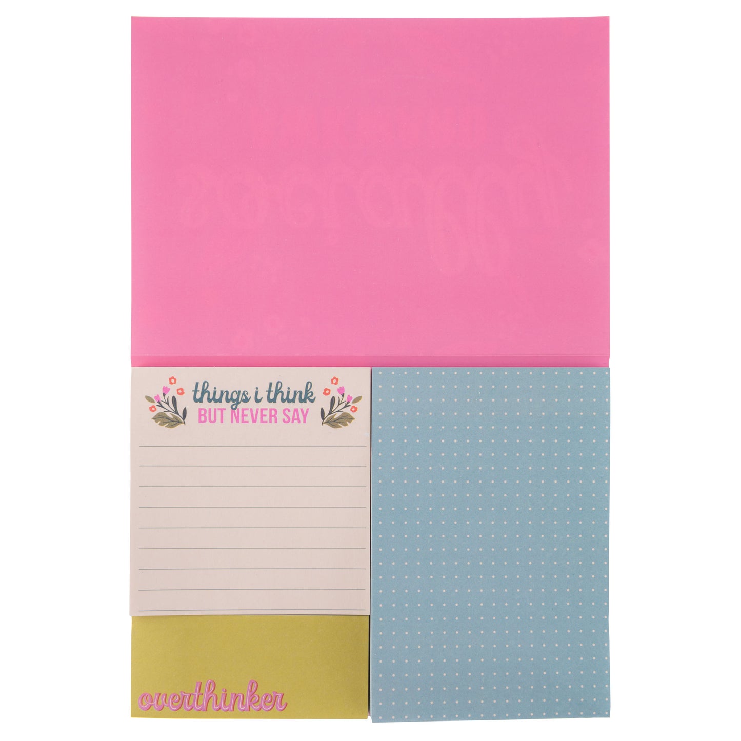 Socially Awkward Sticky Note Booklet open view. 