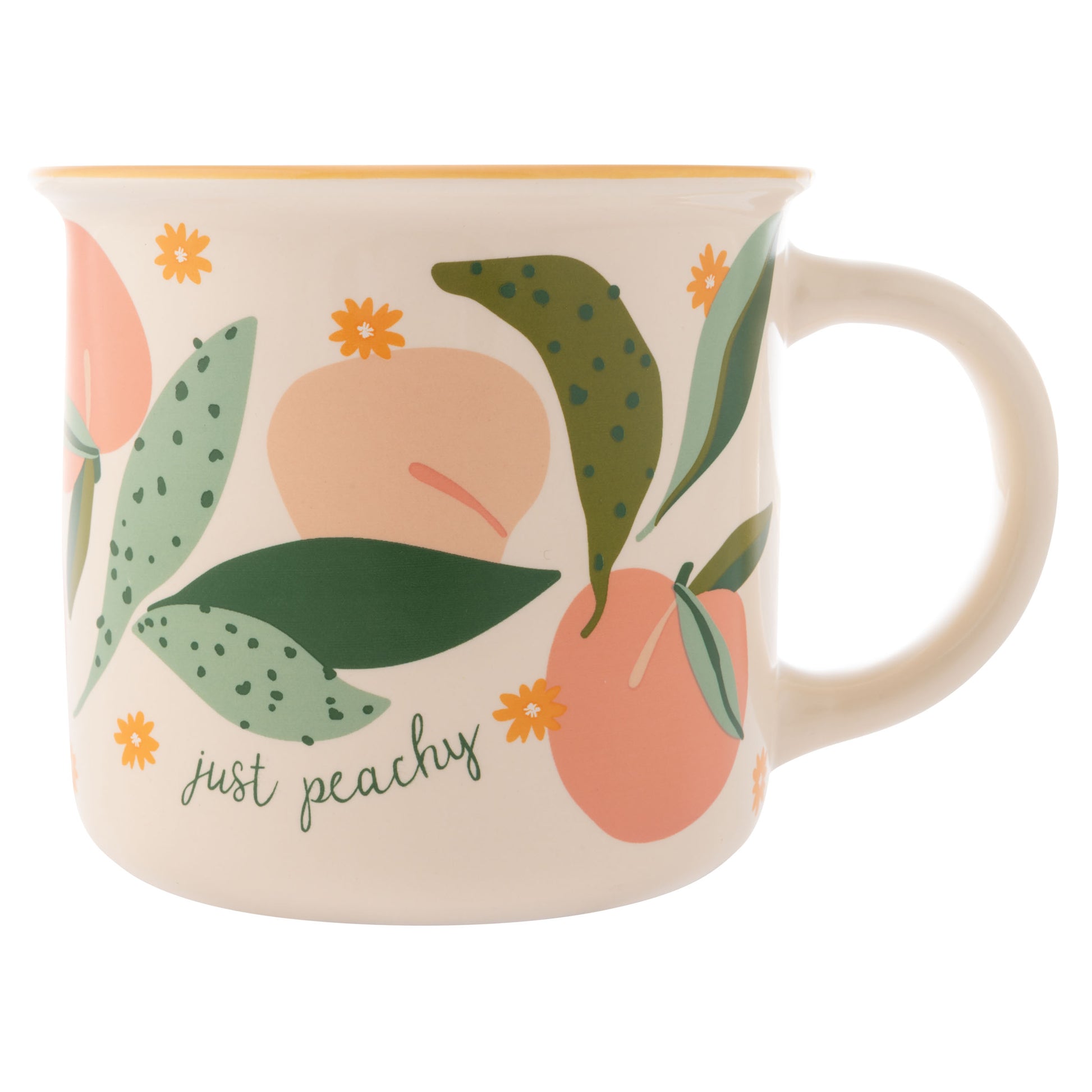 Peach camp mug