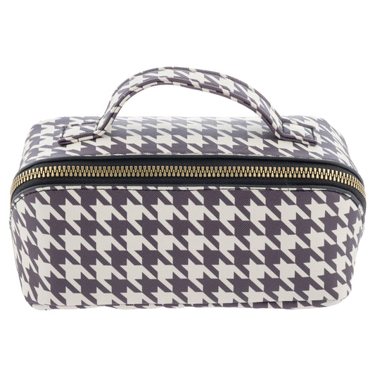 Houndstooth Mini Zip Cosmetic Bags