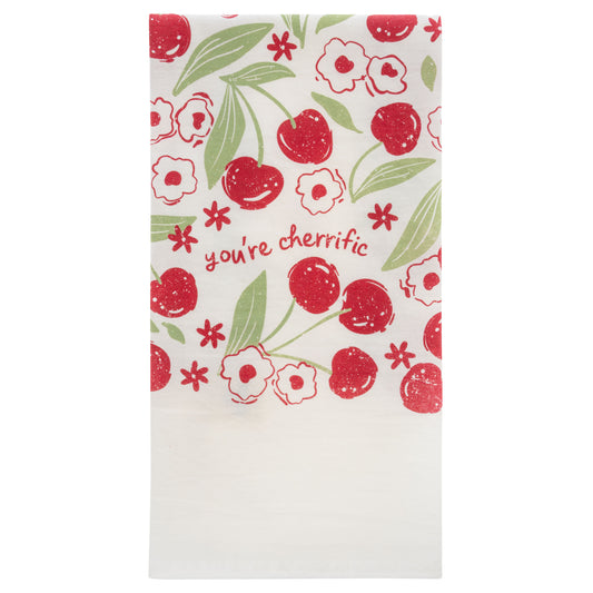 Cherry Fruit Basket Tea Towels