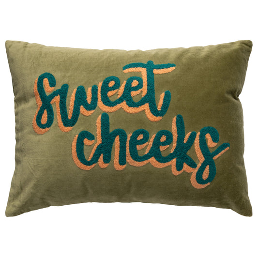 Sweet Cheeks Lumbar Velvet Pillow