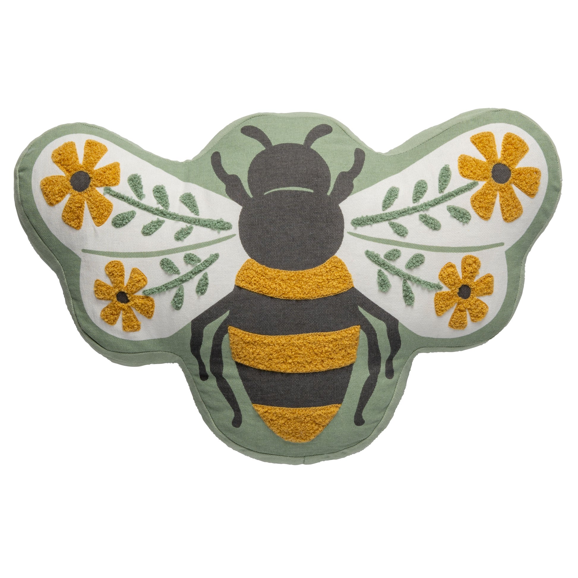 Bee Shaped Embroidered Pillow