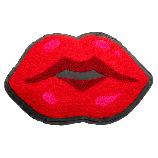 Lips Shaped Embroidered Pillow