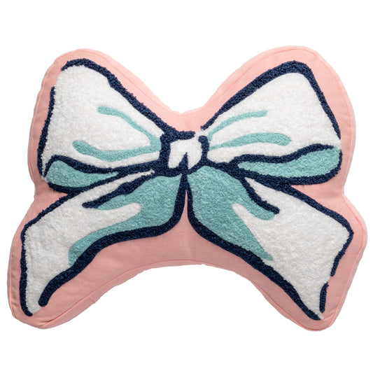 Bow Shaped Embroidered Pillow