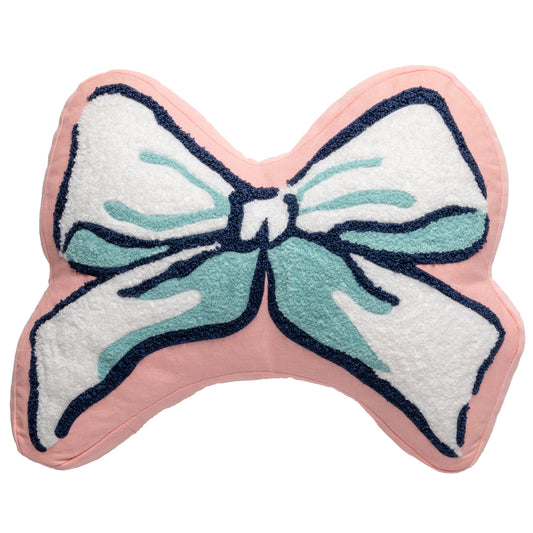 Bow Shaped Embroidered Pillow