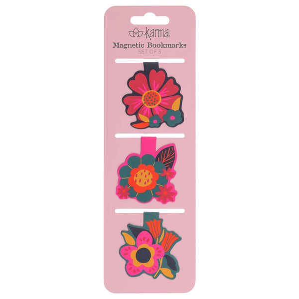 Flowers magnetic bookmark