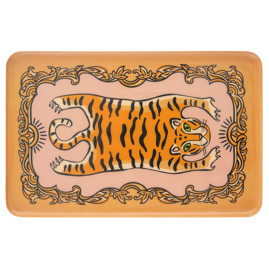 Tiger Large Rectangle Enamel Trays
