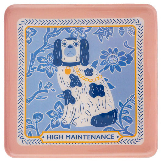 Staffordshire Dog Large Square Enamel Trays