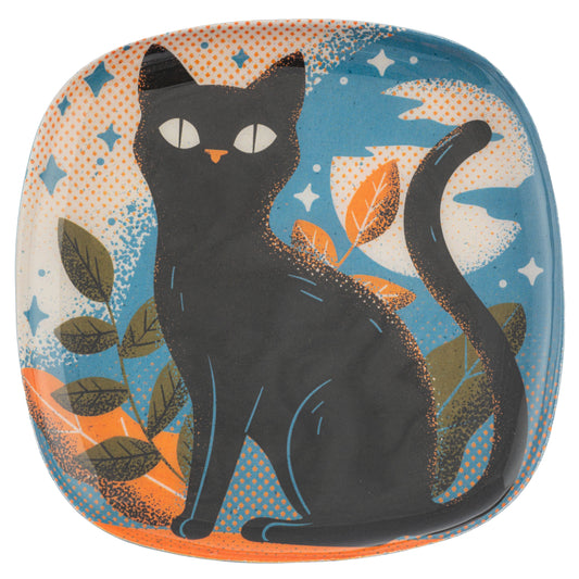 Cat Small Square Enamel Trays