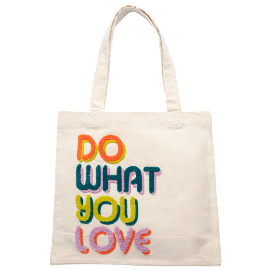 Do What You Love Embroidered Canvas Tote
