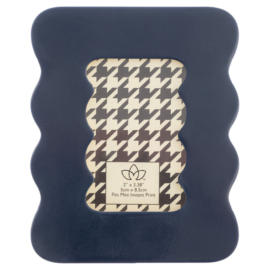 Navy Resin Squiggle Mini Frame