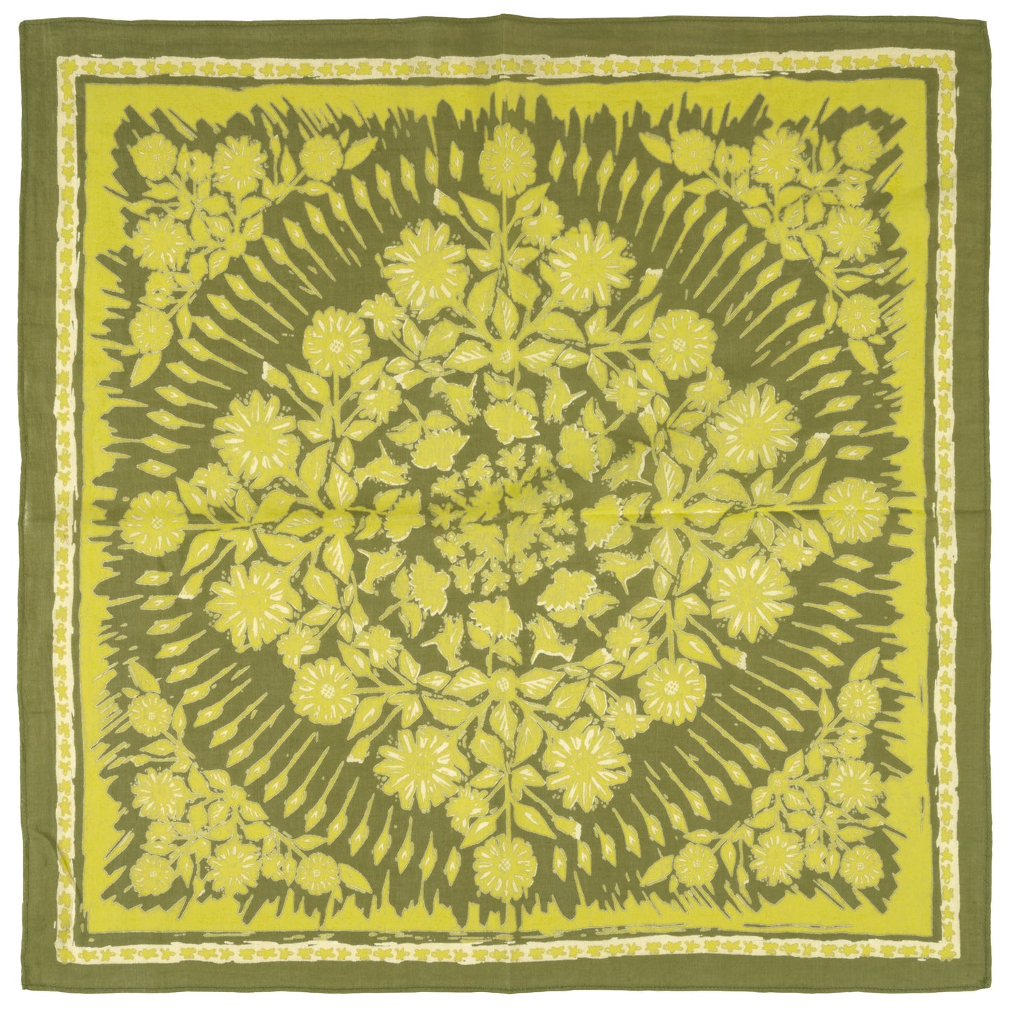 Green Floral Bandana