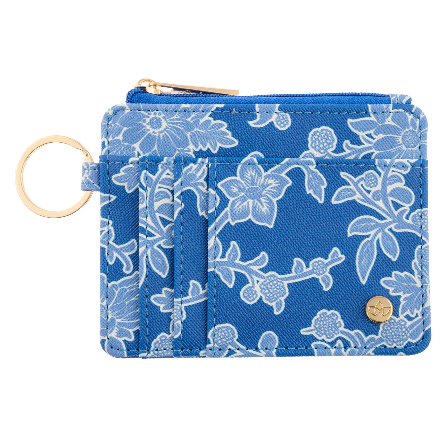 Blue Floral Card Wallet
