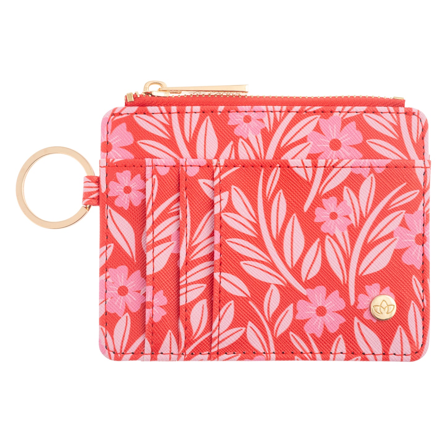 Red Floral Card Wallet
