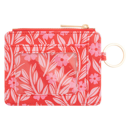 Red Floral Card Wallet