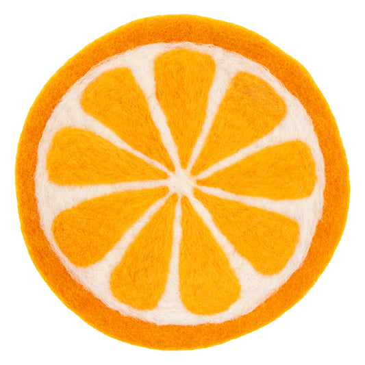 Orange Felt Trivet