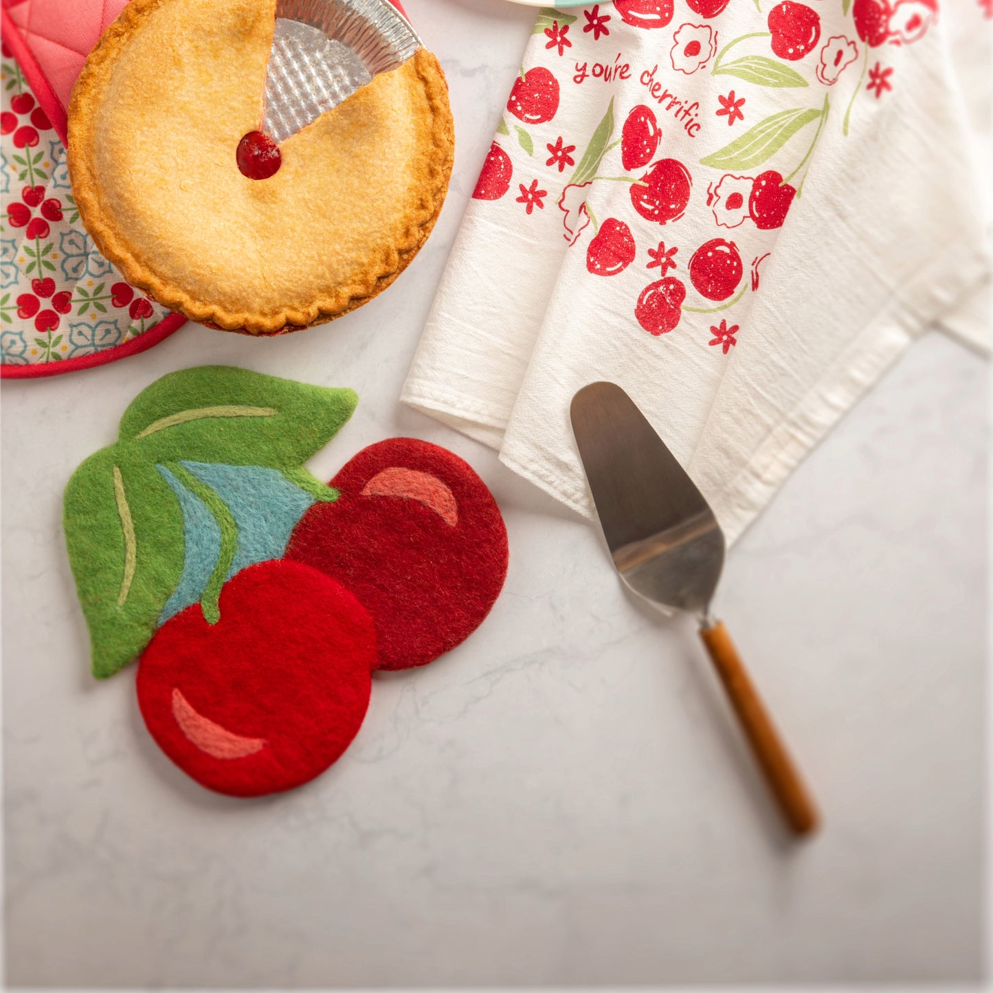 Cherry Felt Trivet