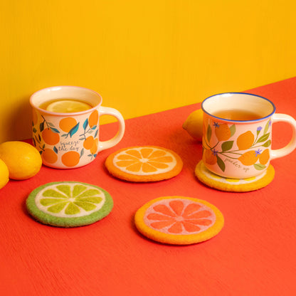 Shelly Floral Felt Coasters