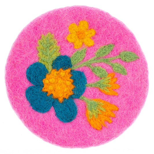 Shelly Floral Felt Coasters