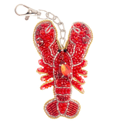 Lobster Beaded Bag Charm