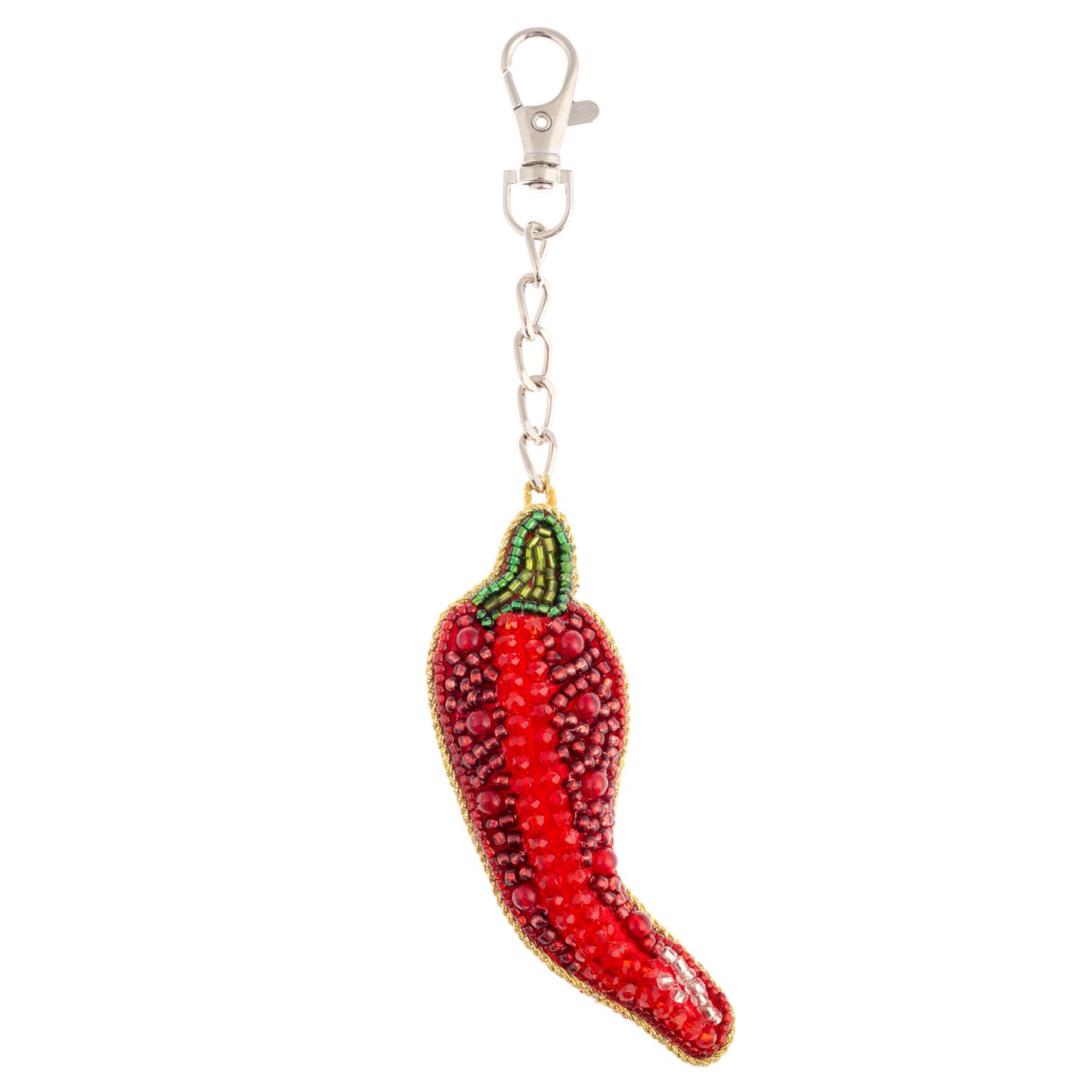 Chili Pepper Beaded Bag Charm