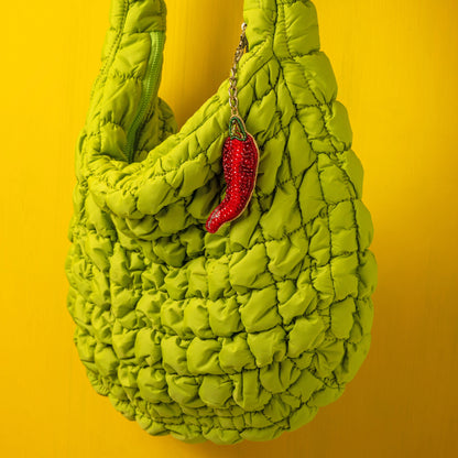 Chili Pepper Beaded Bag Charm