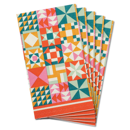 Quilt Block Guest Towel Paper Napkin