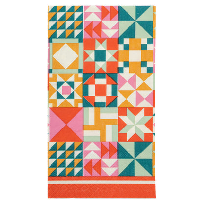 Quilt Block Guest Towel Paper Napkin
