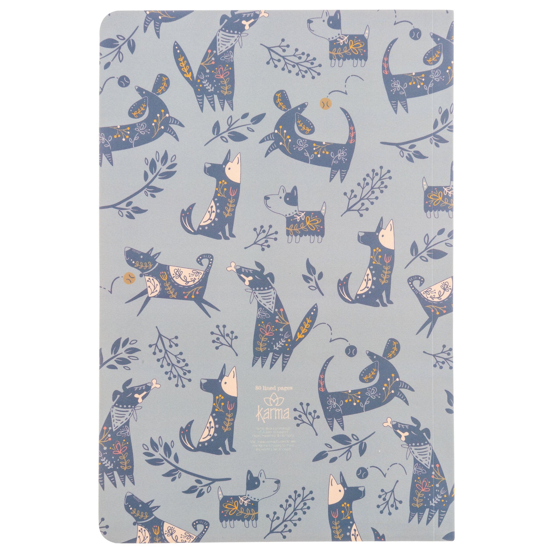 Dog Notebook back view. 