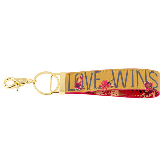 Red Floral Loop Keychain