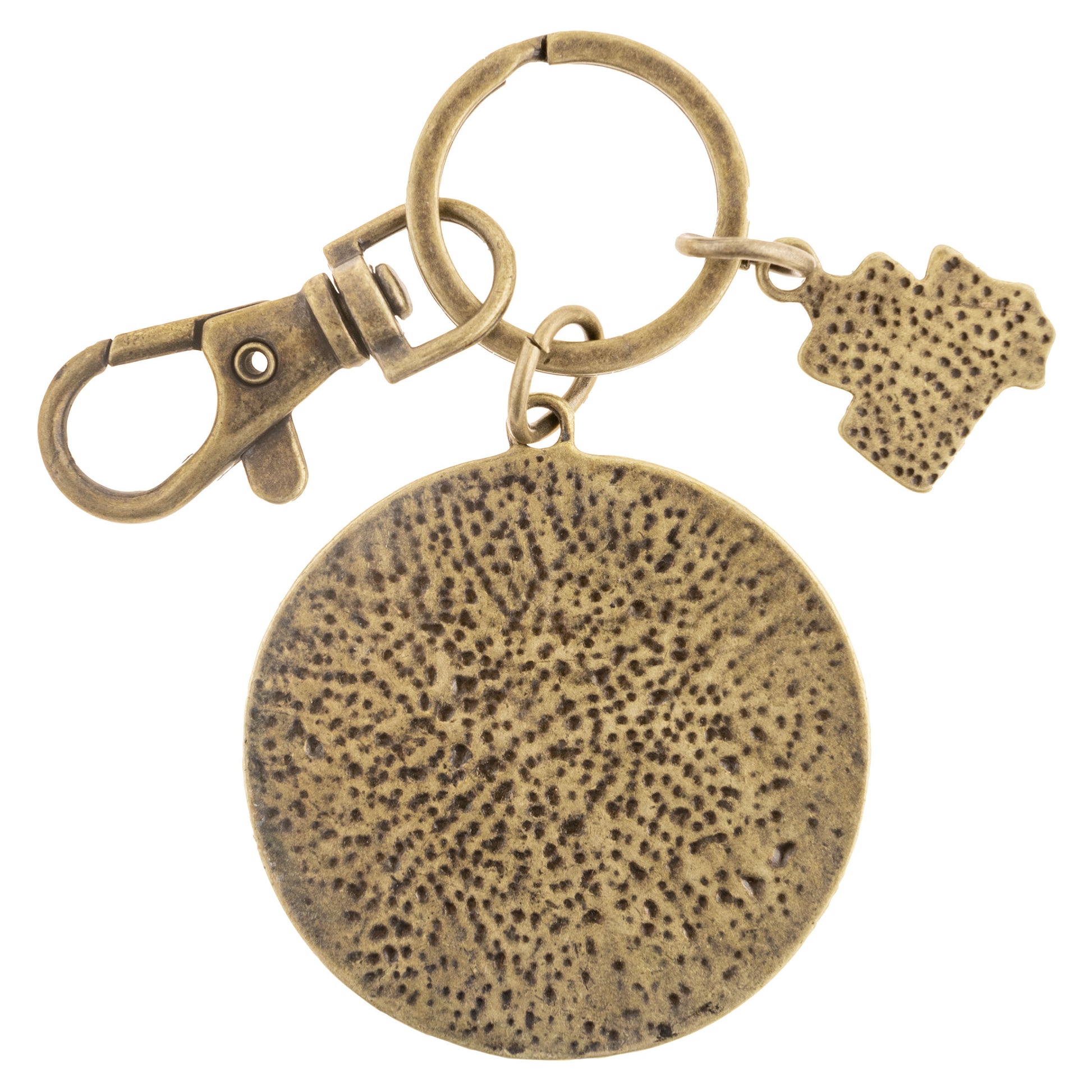 Sun Enamel Keychains back view. 